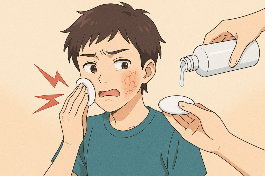 摩擦や刺激の強いスキンケア