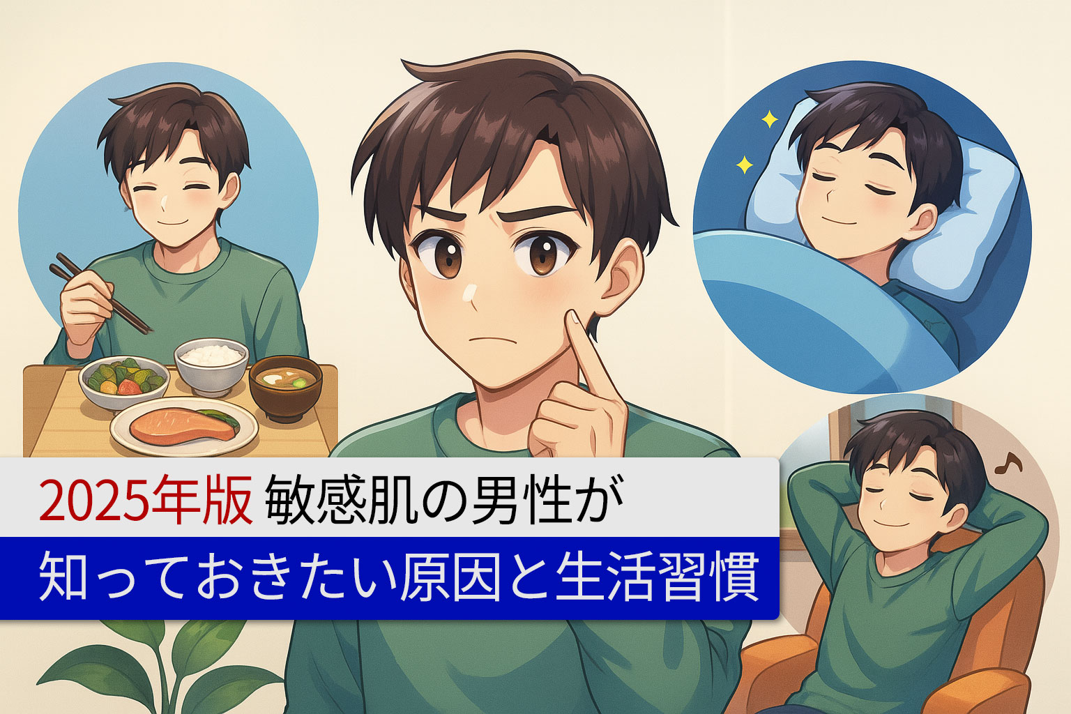 2025年版｜敏感肌の男性が知っておきたい原因と生活習慣