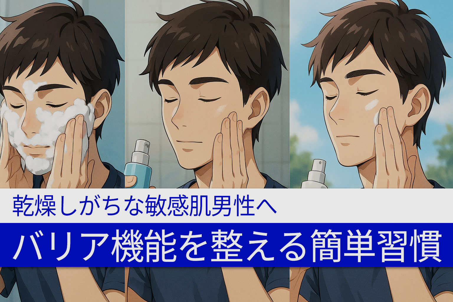 乾燥しがちな敏感肌男性へ｜バリア機能を整える簡単習慣