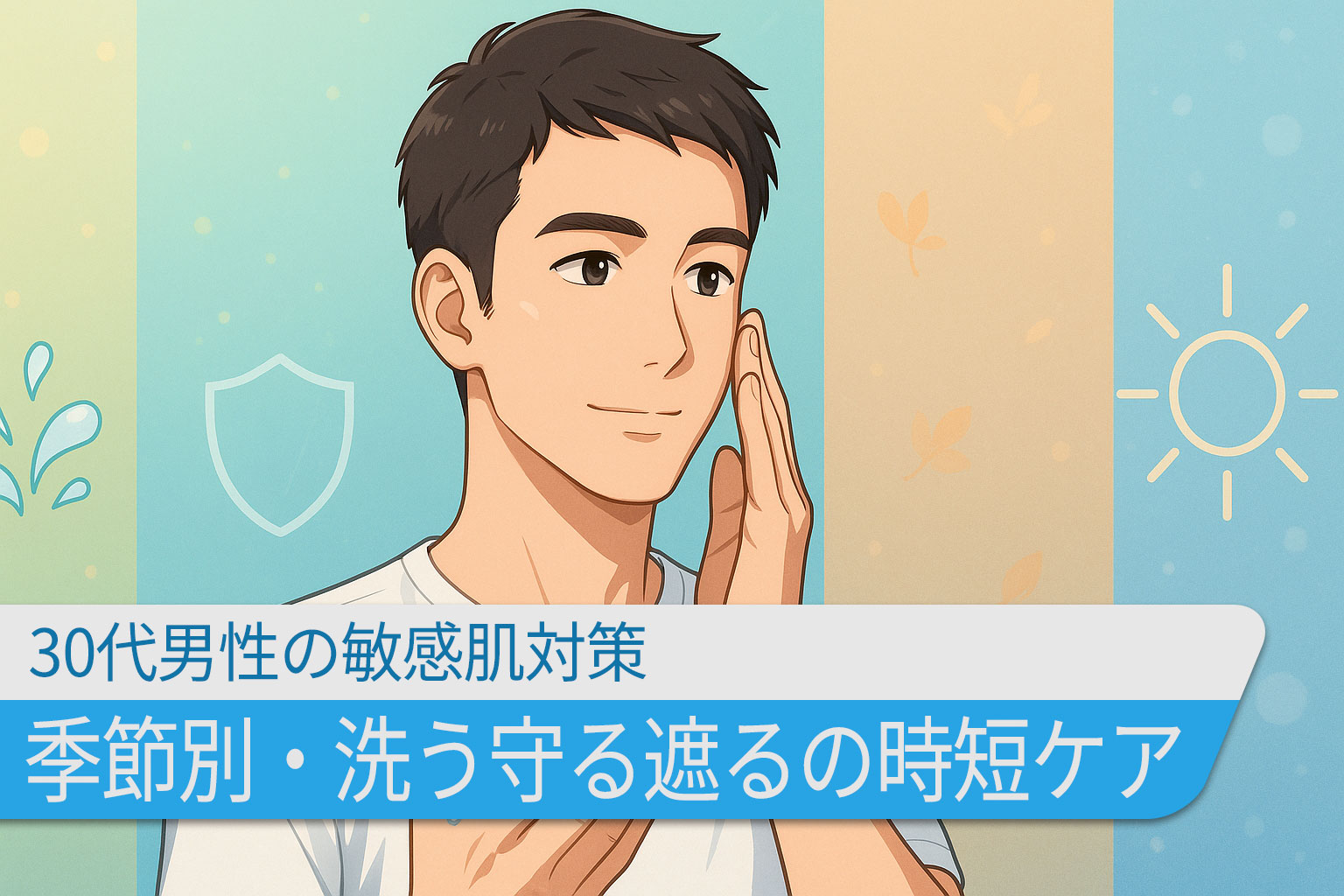 30代男性の敏感肌対策｜季節別・洗う守る遮るの時短ケア