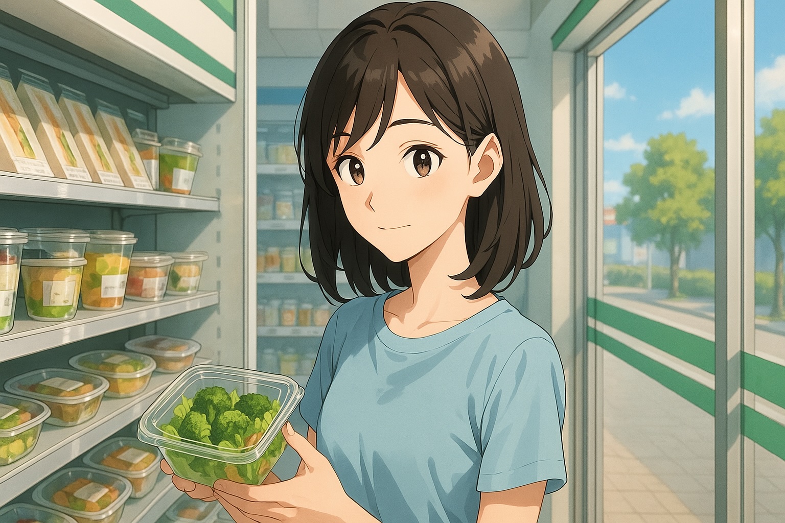 コンビニならブロッコリー入りサラダを選ぶ