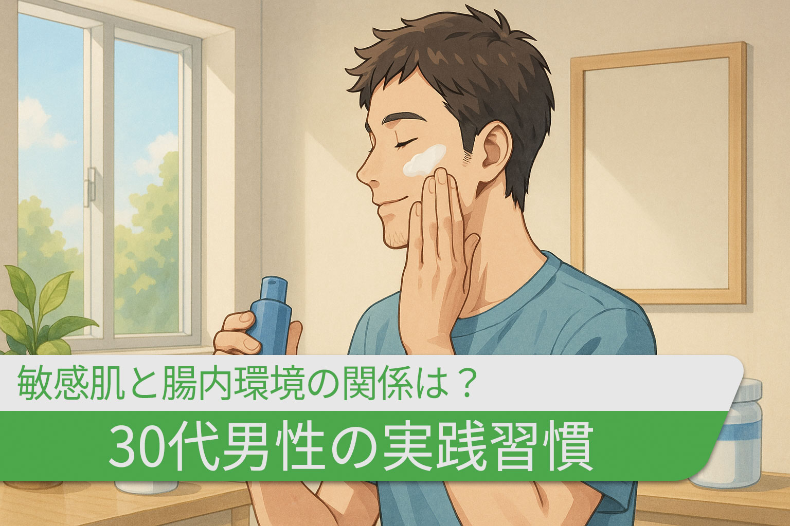 敏感肌と腸内環境の関係は？30代男性の実践習慣
